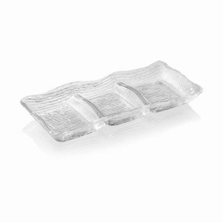 All In One 3 sections appetizer tray clear