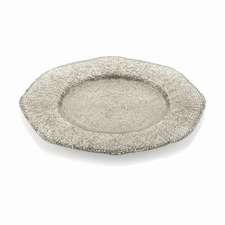 Diamante Charger Beige /chrome Deco. 
