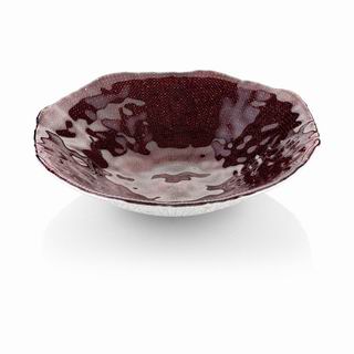 Diamante Bowl Red/chrome Deco.