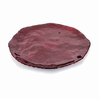 Diamante Platter cm37 Red/chrome Deco.