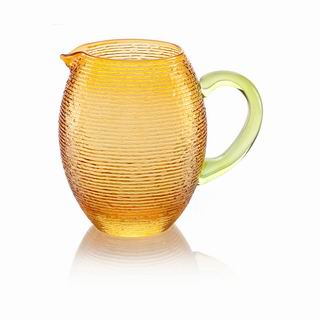 Multicolor Pitcher amber with acid green handle
