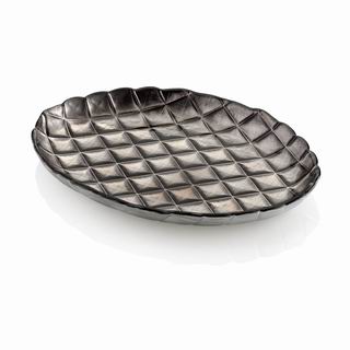 Velvet Oval Platter Brown/chrome