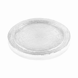 Wave Cake plate with rim clear 