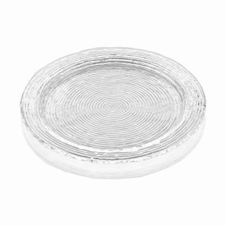 Wave Cake plate with rim clear