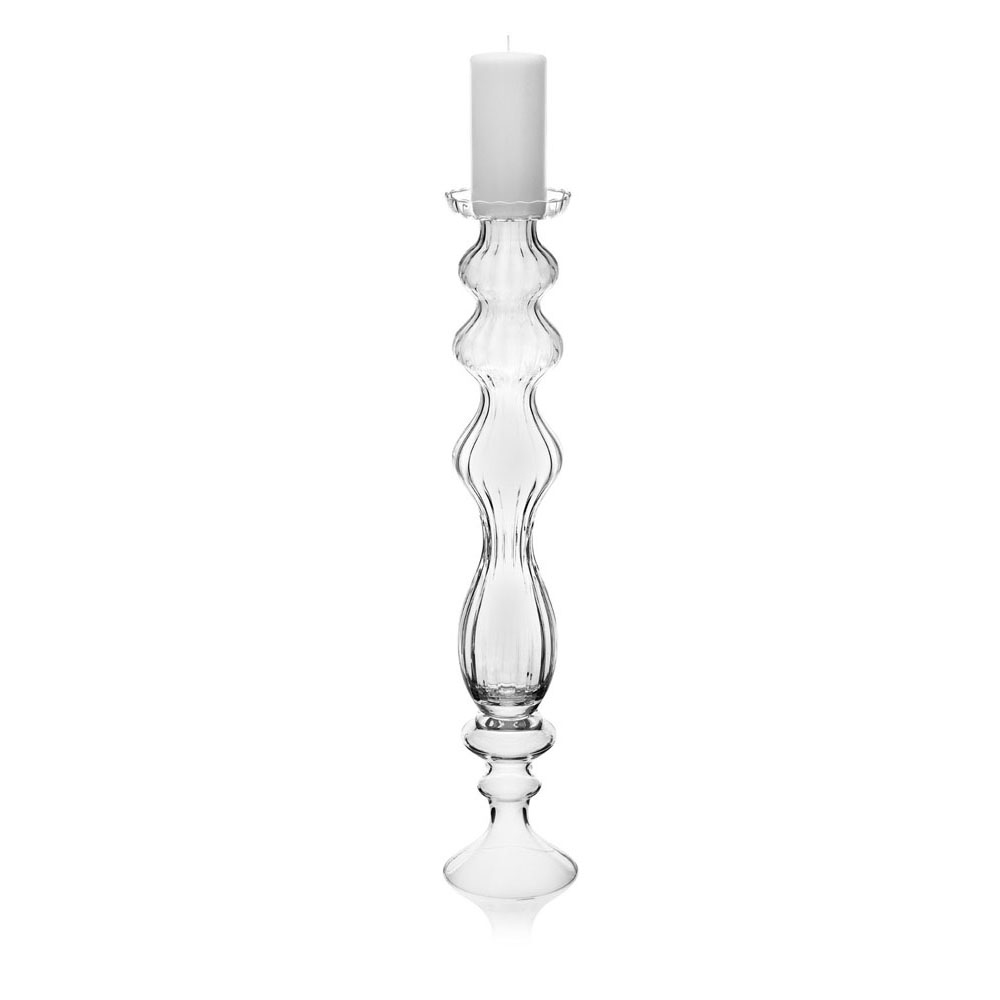 BIG CANDLESTICK CLEAR VERTICAL OPTIC WITH CANDLE