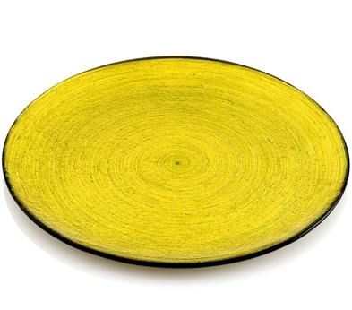 ALIBABA PLATTER CM 37 GOLDEN GREEN DECORATION