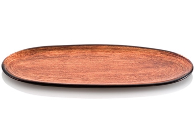 ALIBABA OVAL PLATTER CM 43X16 TOBACCO DECORATION