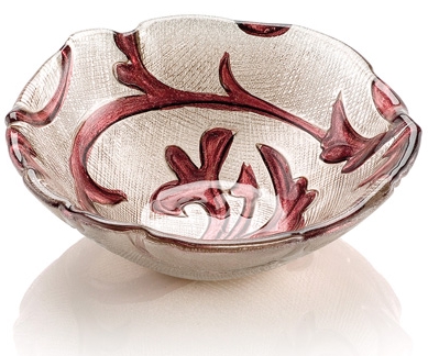 BISANZIO INDIVIDUAL BOWL CM 16 PURPLE/PINK DECORATION