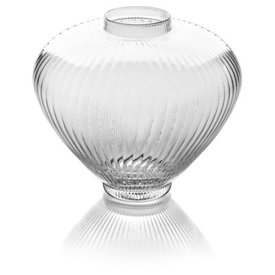 EPOQUE VASE H. 27 CM TWISTED OPTIC CLEAR