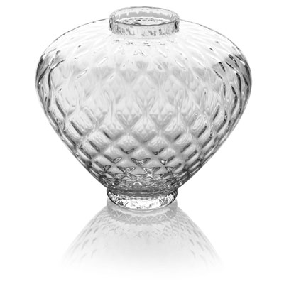 EPOQUE VASE H. 27 CM DIAMOND OPTIC CLEAR