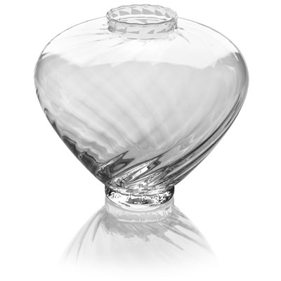 EPOQUE VASE H. 27 CM VERTICAL OPTIC CLEAR