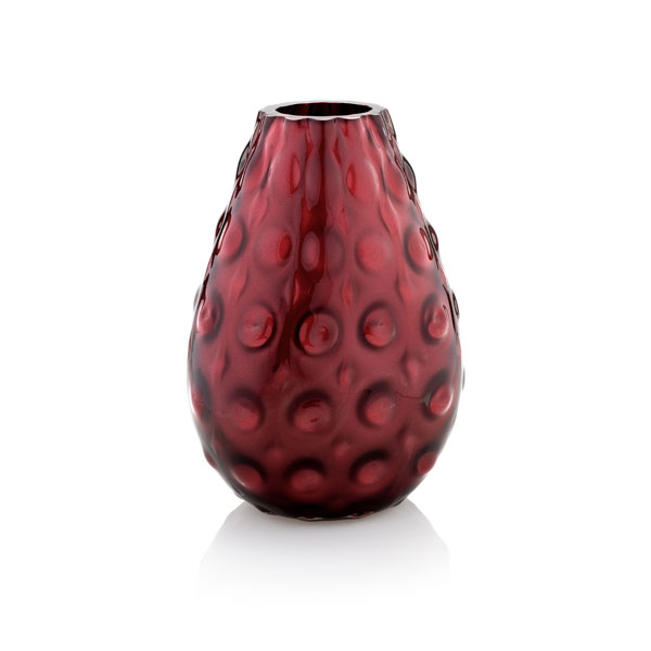 Eclipse Vase Red/chrome Deco.w/wooden giftbox