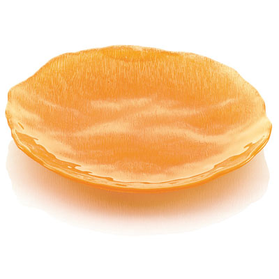 GLACIER PLATE CM. 22 ORANGE DECORATION