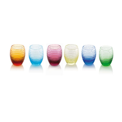 HELIX SET 6 LIQUEUR GLASSES IN ASSORTED COLOURS