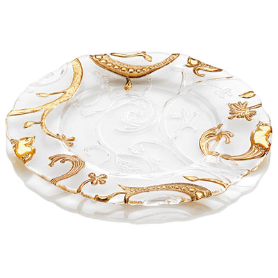 IL GIARDINO SEGRETO CHARGER CLEAR GOLD DECORATION