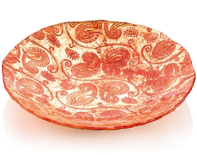 KASHMIR CENTREPIECE CM.41 GOLD/ORANGE DECORATION