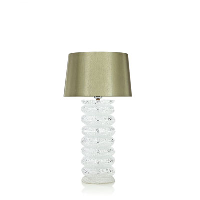 LAMP H.55 LAMP BASE ?15 IN CLEAR GLASS+ LAMPSHADE
