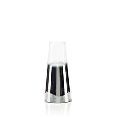 GLASS LAMPSHADE WITH SILVER DECORATION WITH CANDLE, PLATE AND ACCESSORIES