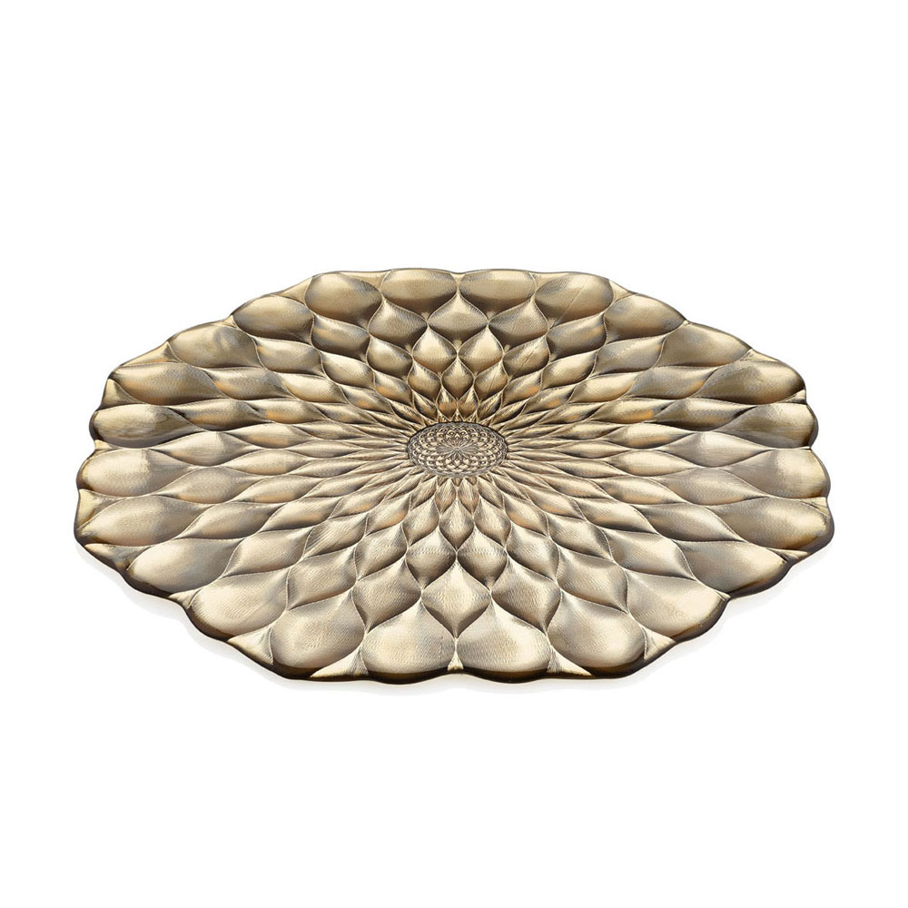 LOTO CENTREPIECE BRONZE/CHROME DECO.