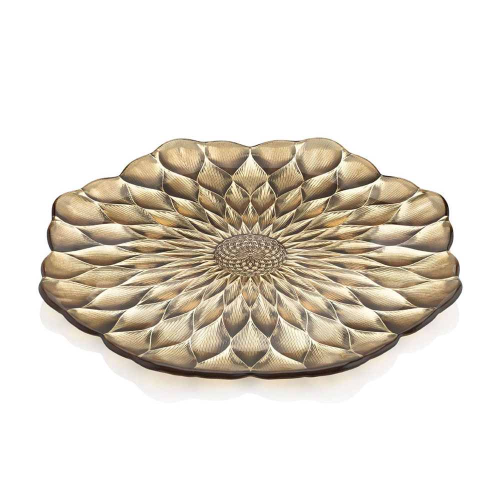 LOTO PLATTER BRONZE/CHROME DECO.