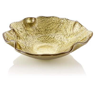 NATURAL BOTANICA SMALL BOWL CM.19 GOLD DEC WITH GIFT BOX