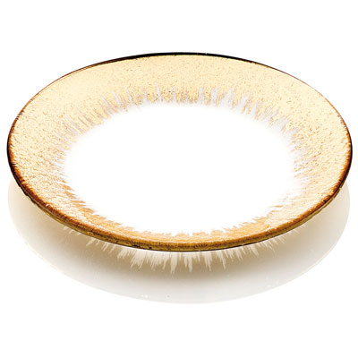 ORIZZONTE PLATE CLEAR GOLD DECORATION