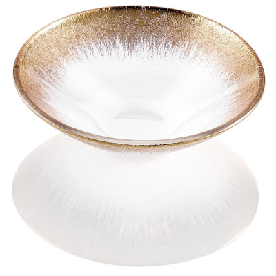 ORIZZONTE INDIVIDUAL BOWL CLEAR GOLD DECORATION