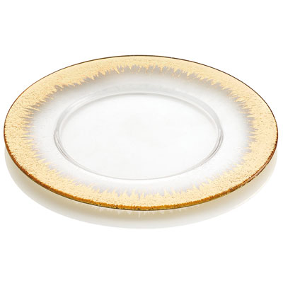 ORIZZONTE CHARGER CLEAR GOLD DECORATION