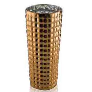 OPTIC VASE H. 38.5 CM GOLD DECORATION