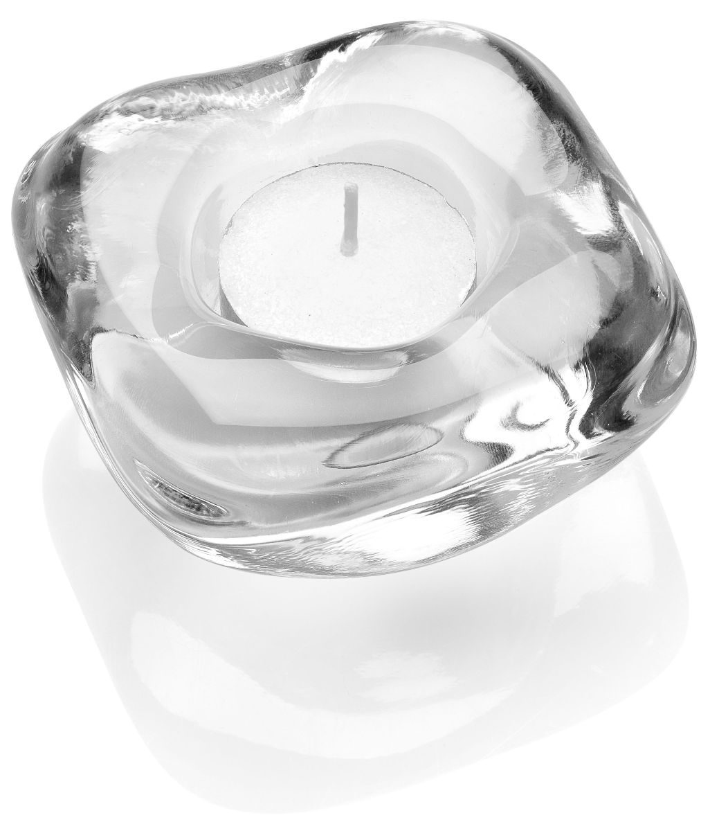 PARADISE SQUARE VOTIVE CLEAR + TEALIGHT