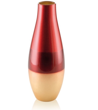 PASHA VASE H. 38 CM RED/GOLD DECORATION