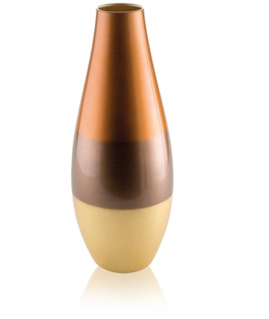 PASHA VASE H. 48 CM ORANGE/GOLD DECORATION
