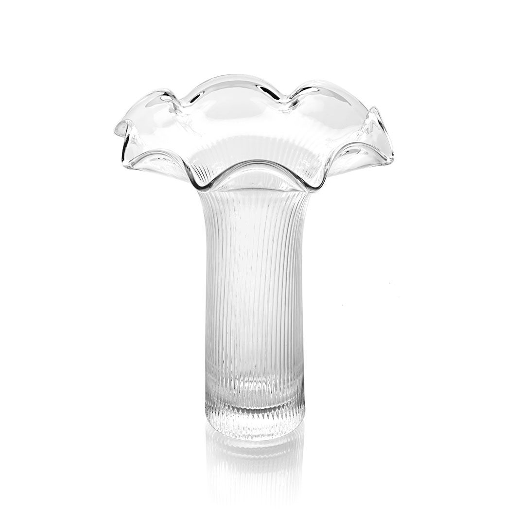 Plisse Vase Optic Clear