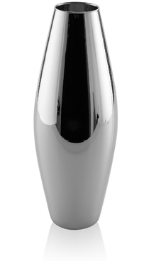 REFLEX VASE H. 38 CM SILVER DECORATION