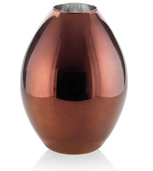 REFLEX VASE H. 43 CM. BRONZE DECORATION