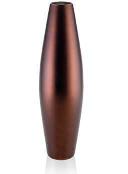 REFLEX VASE H. 65 CM. BRONZE/SATIN DECORATION