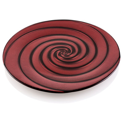 SPIRAL PLATTER RED DECORATION