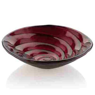 SPIRAL IND. BOWL CM 19 RED DECORATION