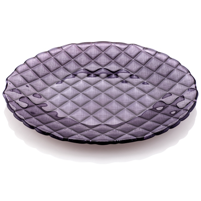 VELVET PLATTER CM 37 LILAC DECORATION