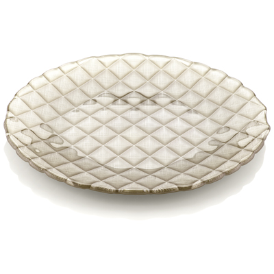 VELVET PLATTER CM 37 BEIGE DECORATION