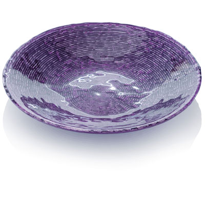WAVE CENTREPIECE CM. 41 AMETHYST GLITTER DECORATION