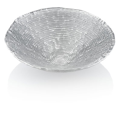 WAVE BOWL CM 25 SILVER DECORATION