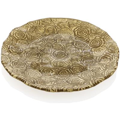 XMAS IS MAGIC ROSETO PLATTER GOLD DECORATION WITH GIFT BOX