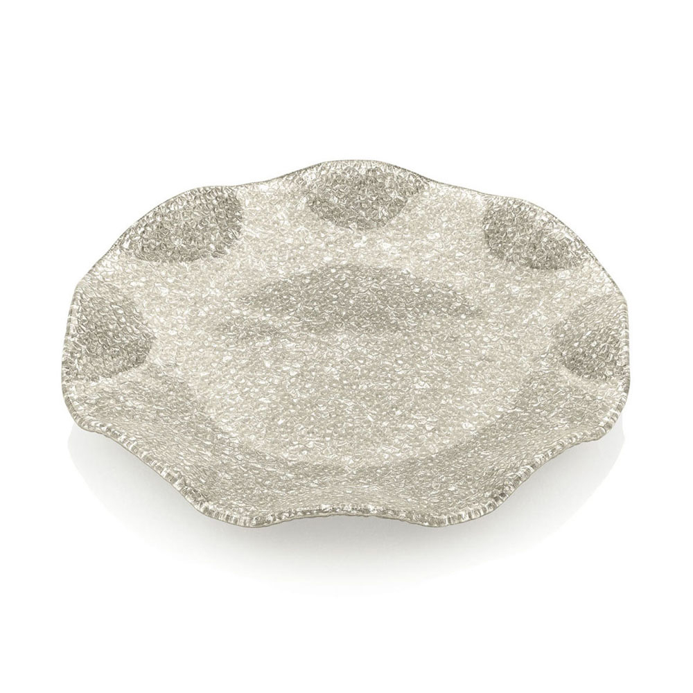XMAS IS MAGIC SPECIAL PLATTER    BEIGE GLITTER DECORATION