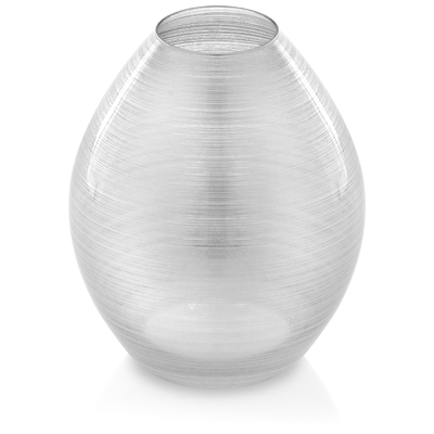 ZODIACO VASE SILVER LEAF DECORATION