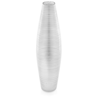 ZODIACO VASE SILVER LEAF DECORATION