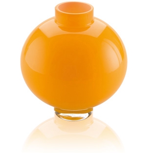 ZEN VASE H.24CM ORANGE/MILKWHITE