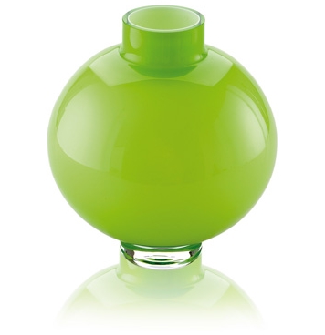 ZEN VASE H.24CM GREEN/MILKWHITE