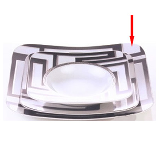 Service plate 33 cm angular