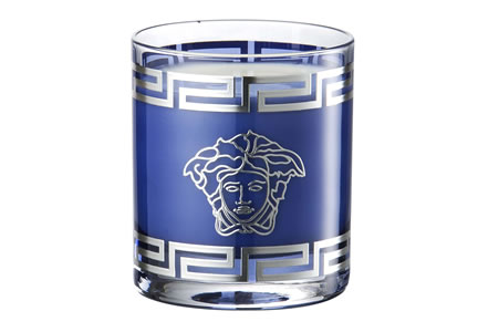 Medusa Blue Table light filled with wax 